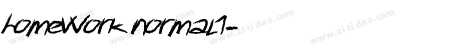 homework normal1字体转换